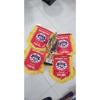 combo cờ và huy chương có in