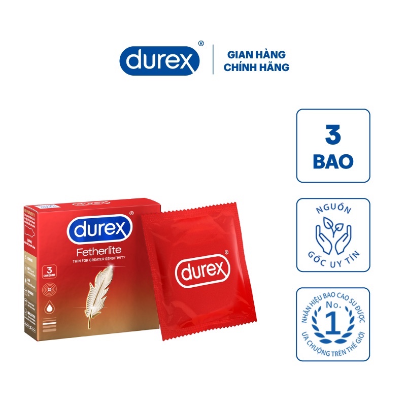 Bao cao su Durex Fetherlite 3 bao