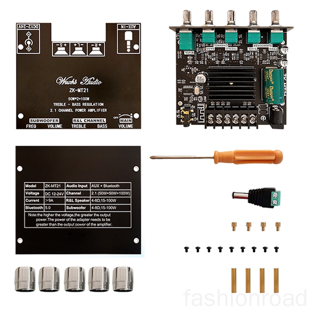 Power Amplifier Board Bluetooth-compatible V5.0 Aux Audio Amplifier Module 2.1 Channel Stereo Equalizer fashionroad