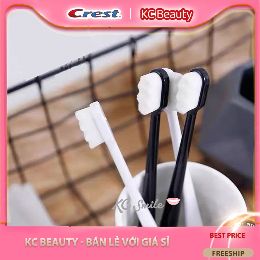 Bàn chải đánh răng lông tơ nano siêu mềm mịn, đánh cực thích - Có kèm hộp xịn
