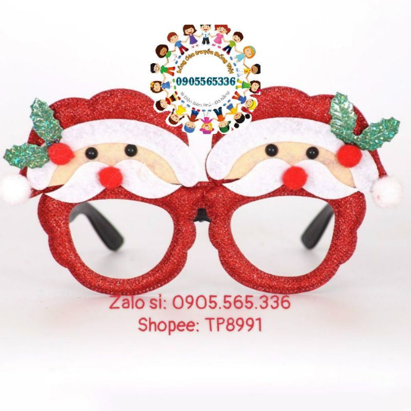Mắt kính Noel 2023 siêu cute ngộ nghĩnh mẫu mới hot - Kính hóa trang Noel 2024