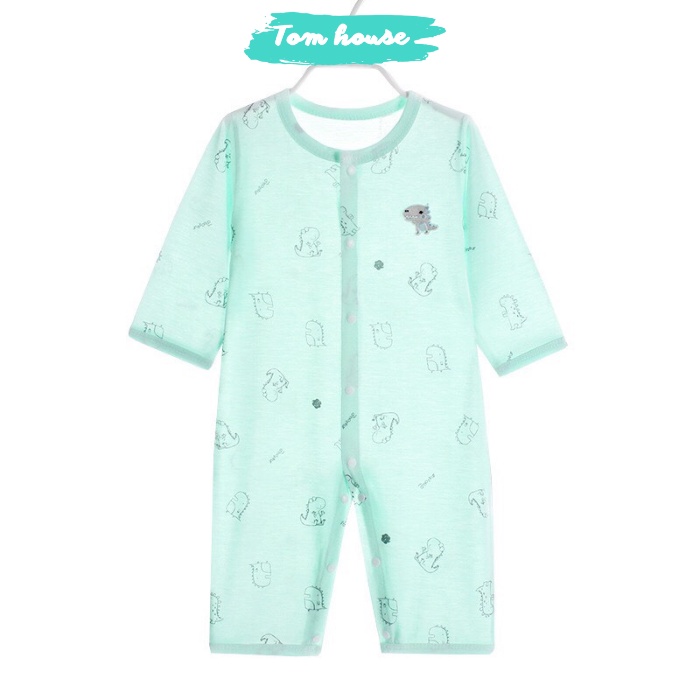 Bộ Body liền thân Cotton Quảng Châu Dài Tay Cho Bé Nằm Điều Hoà 𝟏𝟑𝐁𝐃𝐃