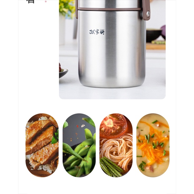 Cặp lồng inox đựng cơm đúc nguyên khối chân không giữ nhiệt