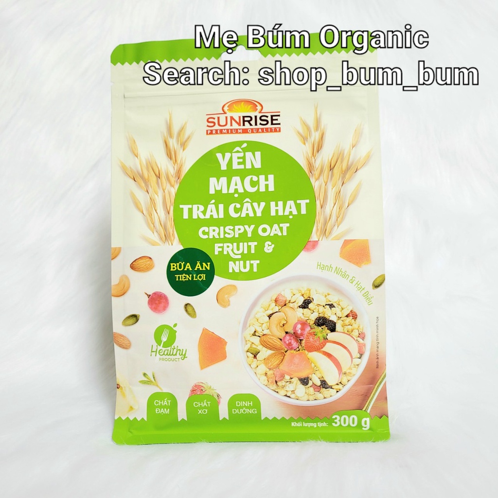 [ HCM Giao Hỏa Tốc] Combo 3 Túi - Yến Mạch Trái Cây SUNRISE 300g