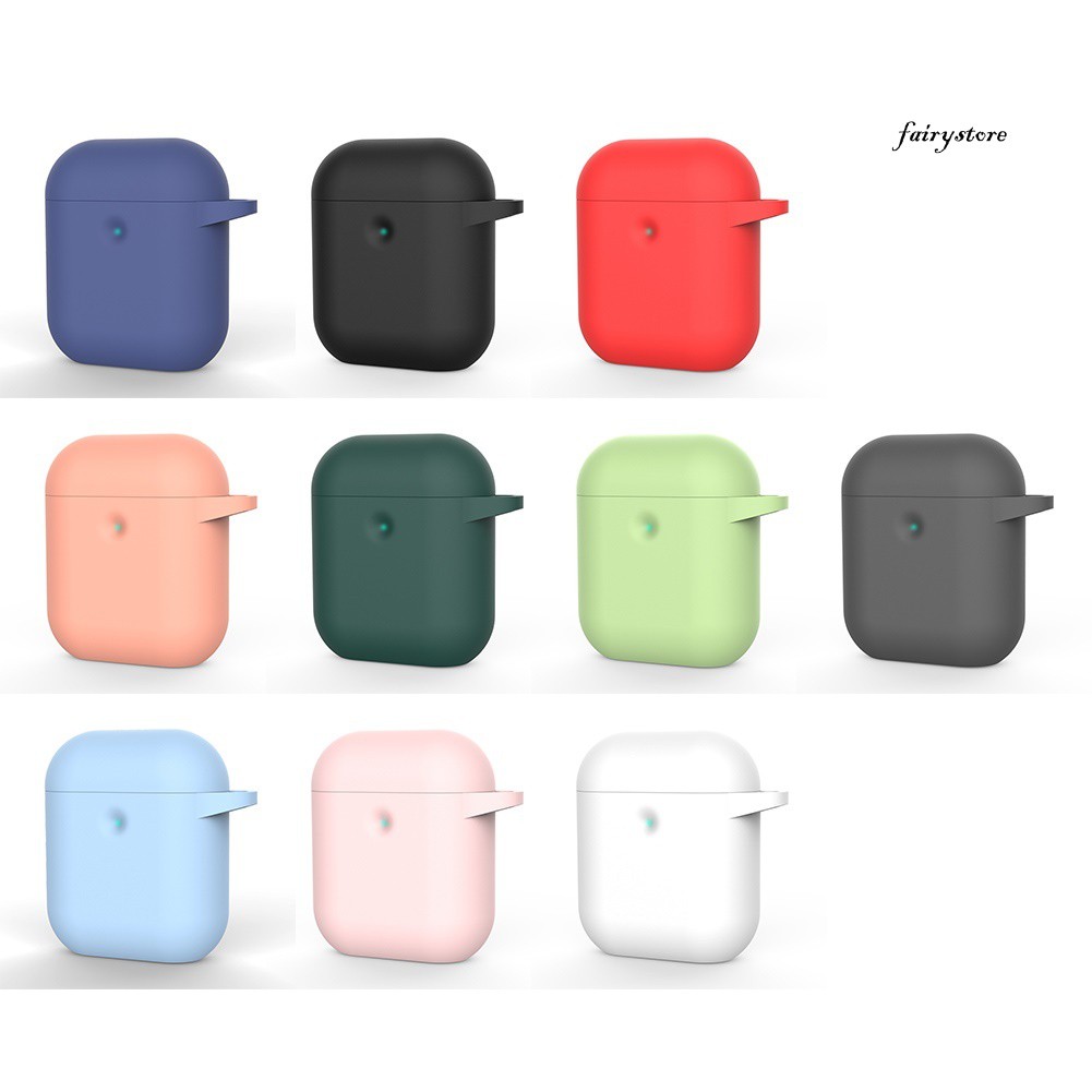 Fs Vỏ Bảo Vệ Hộp Đựng Tai Nghe Airpods 1 2 Bằng Silicon Chống Sốc