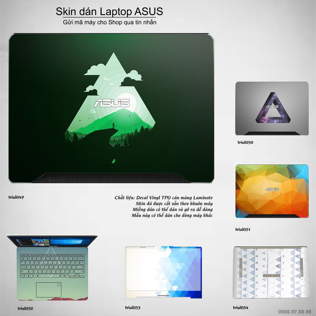 Skin dán Laptop Asus in hình Đa giác _nhiều mẫu 9 (inbox mã máy cho Shop)