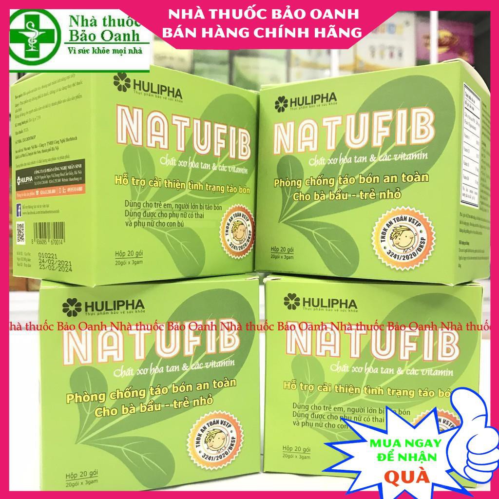 Natufib- chất xơ hòa tan FOS giảm táo bón cho bà bầu và trẻ nhỏ, trước sinh, sau sinh, người lớn Hộp 20 gói