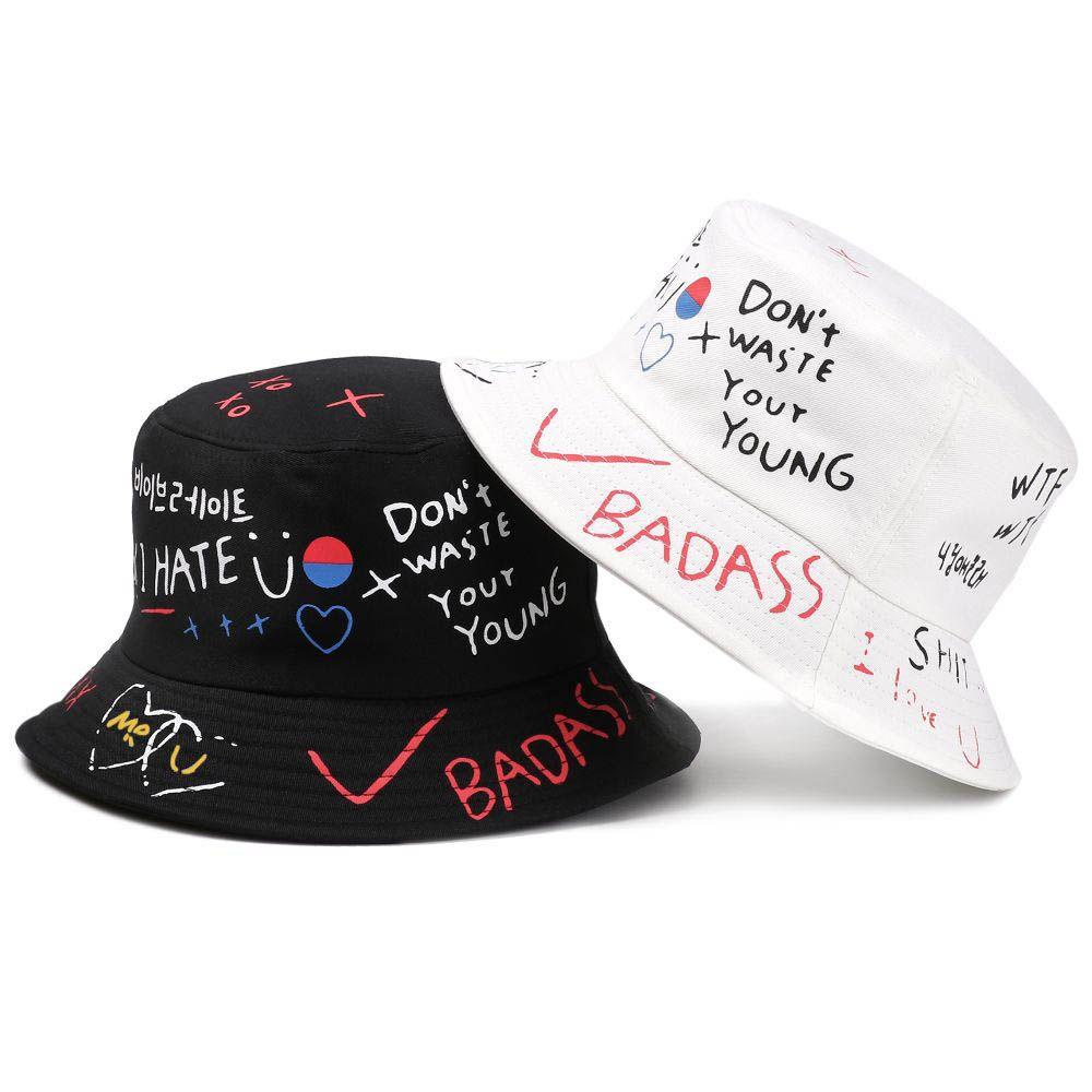 HS Mũ Bucket Chất Liệu Cotton Phong Cách Thời Trang Harajuku