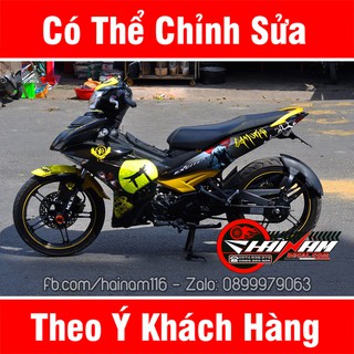 Tem Trùm Exciter 150 Đen Vàng Samurai