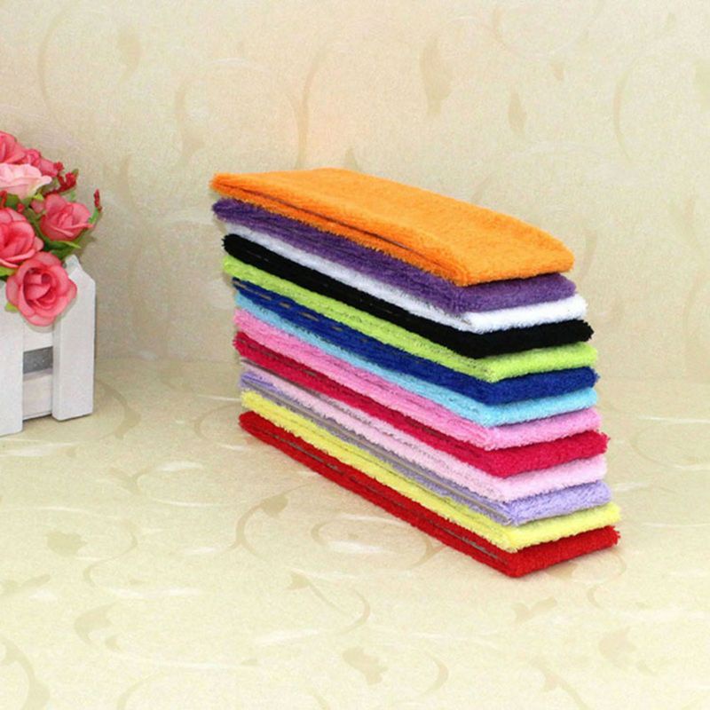 Băng đô trùm tóc tập thể thao, rửa mặt thấm hút, giãn, mềm, êm