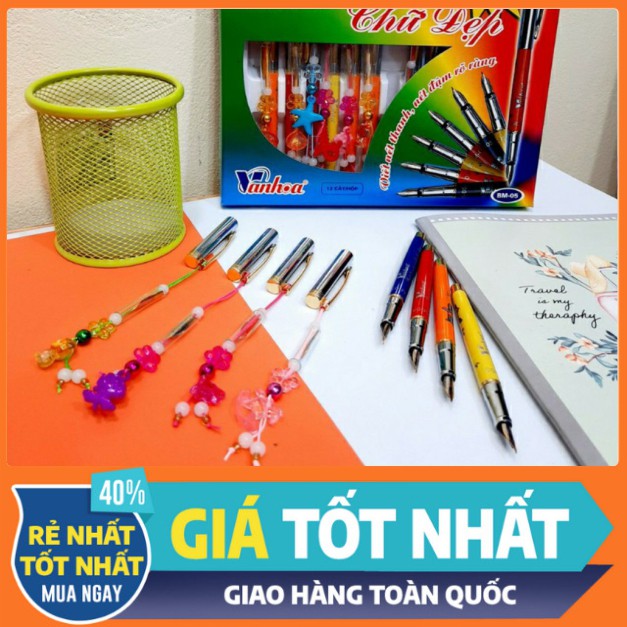 Bút Máy Luyện Chữ Đẹp Vạn Hoa BM05, Bút mực ngòi mài nét thanh nét đậm Có Định Vị Tay Cầm, Không Trơn Tay Khi Viết.