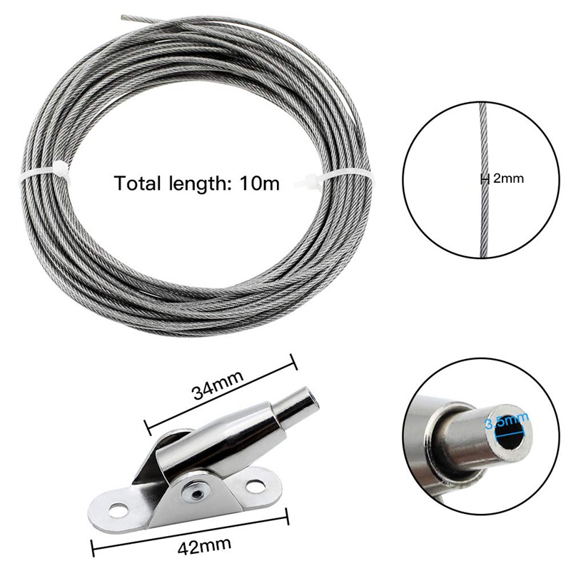 Dây Treo Rèm Cửa 10M Bằng Thép Không Gỉ 2Mm