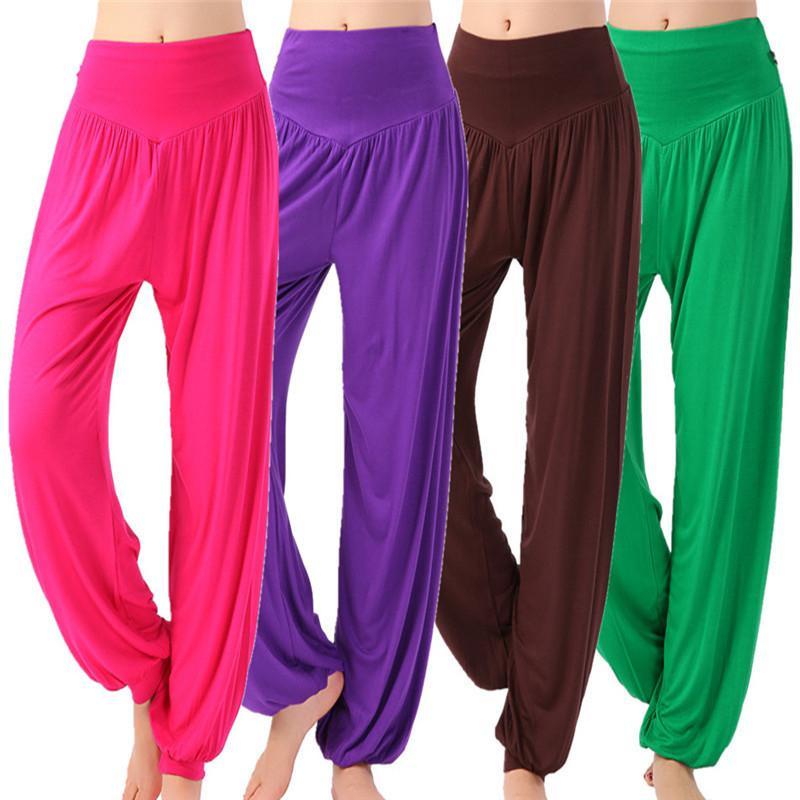 Đèn lồng quần tập thể dục nam và nữ modal quần áo tập yoga size lớn vuông khiêu vũ yoga thái cực quyền harem quần thể th