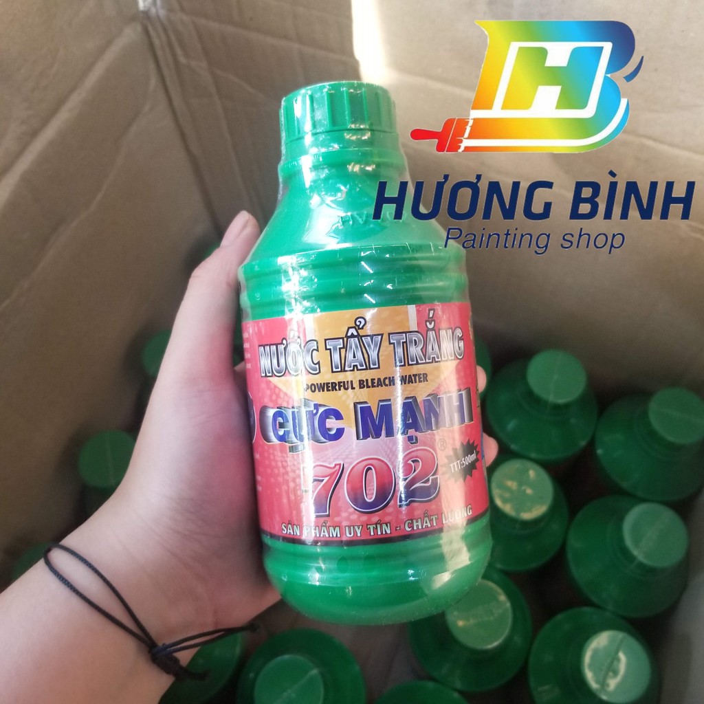 Nước tẩy trắng cực mạnh 702 - chai 500ml ( dùng để vệ sinh lốc máy, đầu bò xe, bình xăng,...)