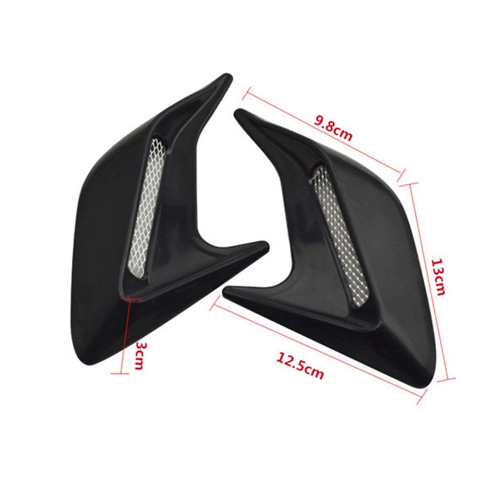 Bộ 4 Miếng Dán Trang Trí Nắp Capo Xe Hơi Hình Vây Cá Mập