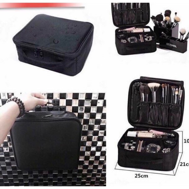 [Xukashop] Túi đựng đồ trang điểm cá nhân - du lịch dạng vali xách tay chuyên nghiệp 25cm x 22cm x 10cm
