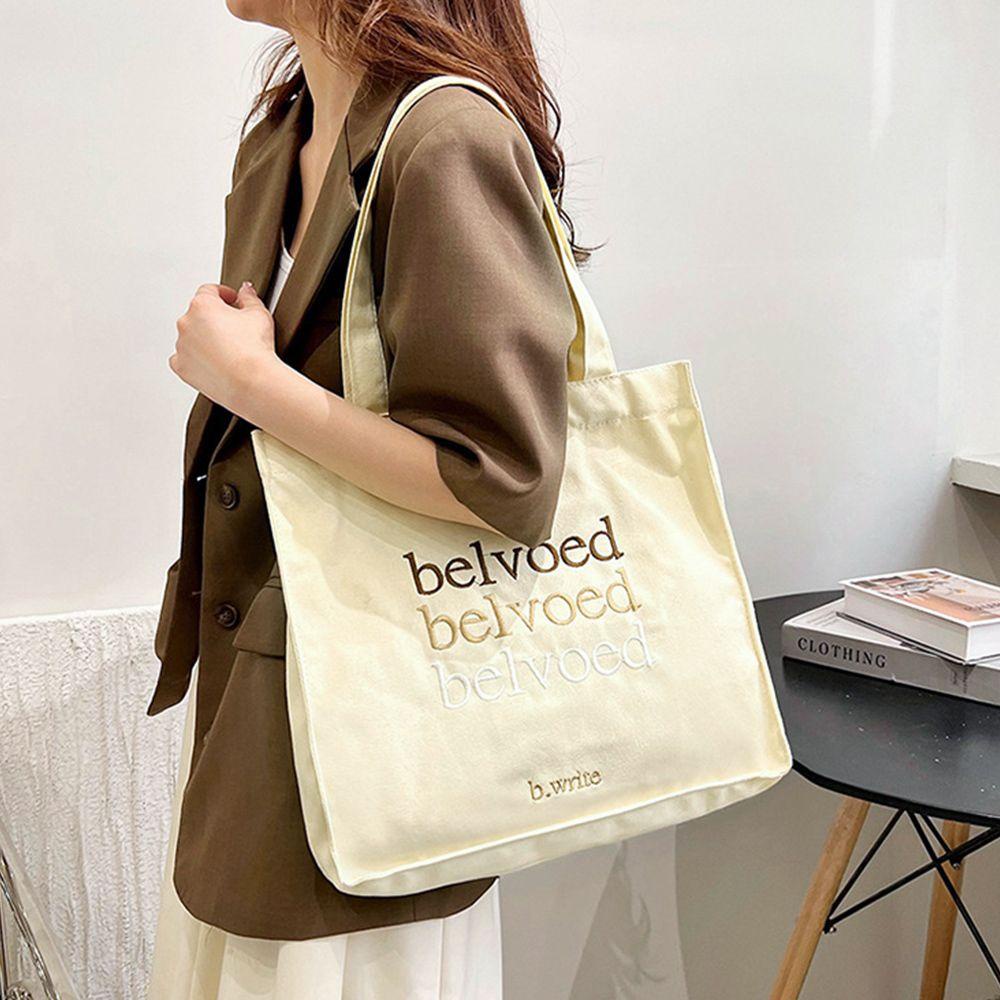 UUMIR Túi Xách Đeo Vai Bằng Vải Cotton Dày Dặn Thêu Họa Tiết Dành Cho Nữ