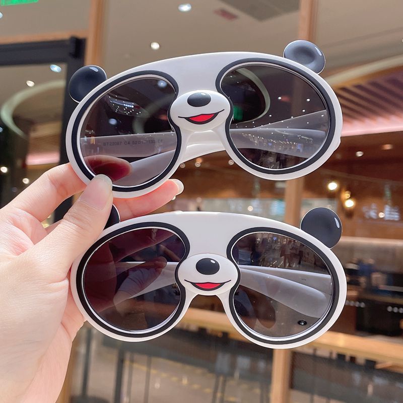 Kính Mát Bảo Vệ Chống Tia UV Họa Tiết Gấu Trúc Hoạt Hình Dễ Thương Cho Bé