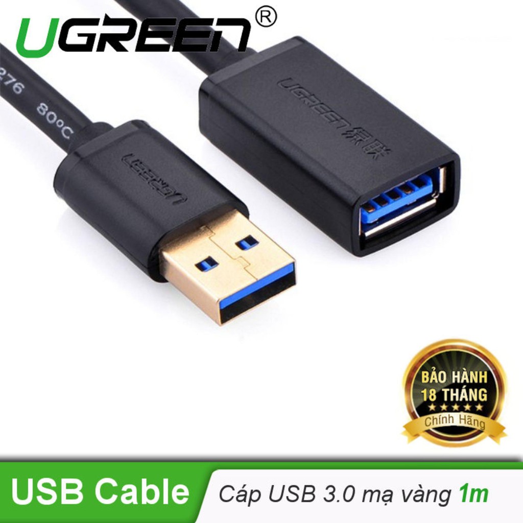 Cáp nối dài USB 3.0 dài 1m chính hãng Ugreen 10368 - 10368
