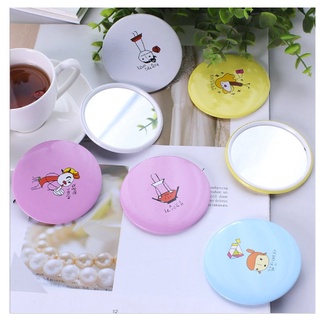 Gương trang điểm mini siêu cute cầm tay bỏ túi Hàn Quốc tiện lợi viền kim loại 1480 Shop Giá Sỉ 88