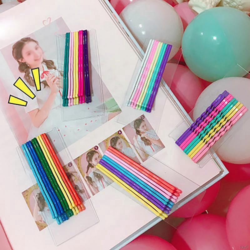 Day6 10pcs Women Geometric Candy Color Hairgrips