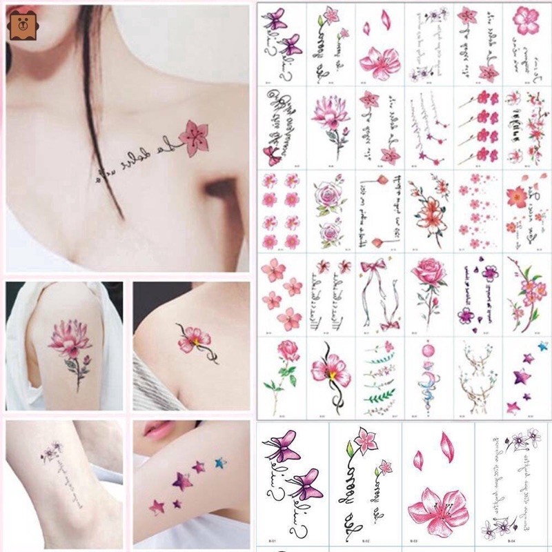 Sỉ 30 miếng hình dán xăm tatoo siêu bền [ RẺ NHẤT SHOPEE ]