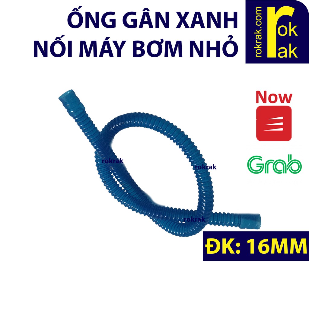 Ống dây xanh nối máy bơm dẫn nước hồ cá - Ống gân xanh ngắn trung dài