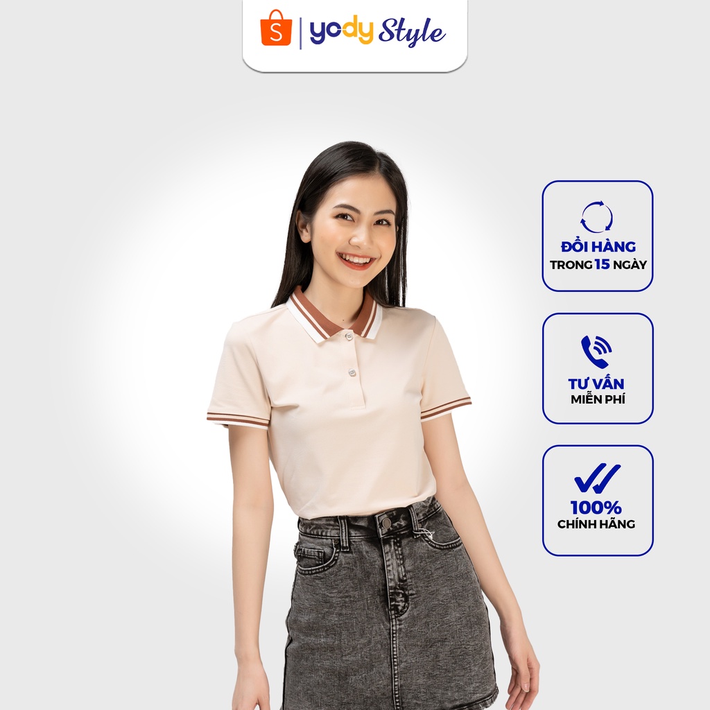 Áo polo nữ YODY áo có cổ chất liệu pique mắt chim thấm hút tốt, mềm mịn APN3706 | BigBuy360 - bigbuy360.vn