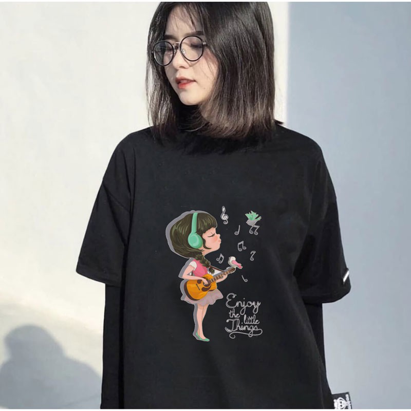 Áo Phông Nữ Cotton 100% In Hình 3D Cao Cấp Phong Cách - Áo Thun Gildan Nam Nữ Unisex Ngắn Tay Chất Mát Mùa Hè Szone PF38