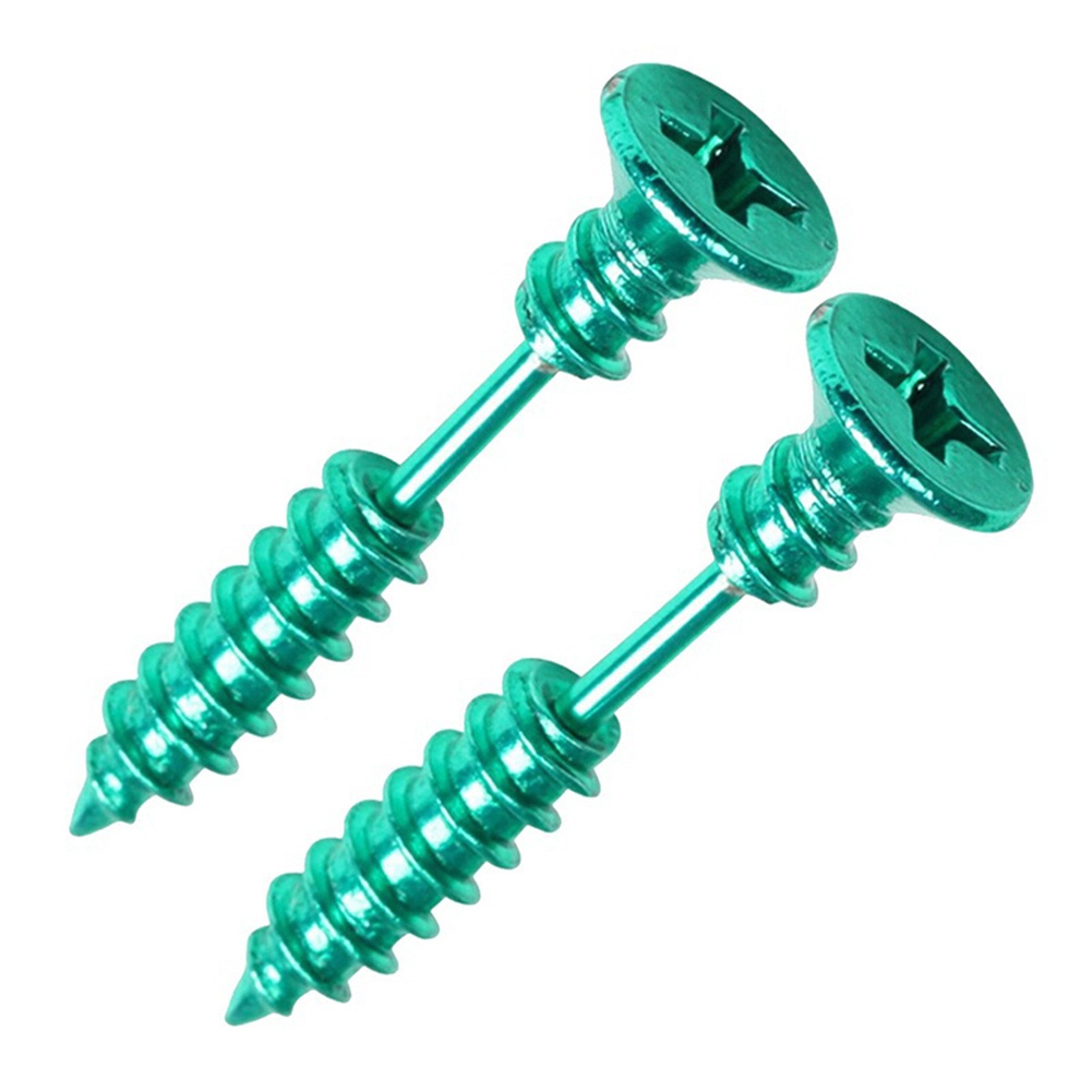 Cặp khuyên tai thiết kế đinh ốc lạ mắt độc đáo bằng thép không gỉ cá tính dành cho nam và nữ