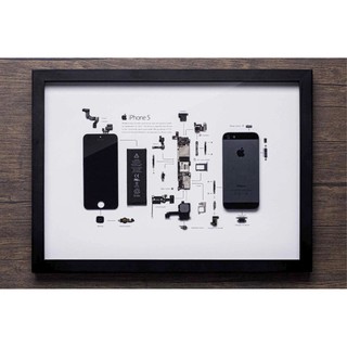 [HOT] Khung tranh tiêu bản trưng bày linh kiện iPhone - Khổ A3 (không linh kiện)