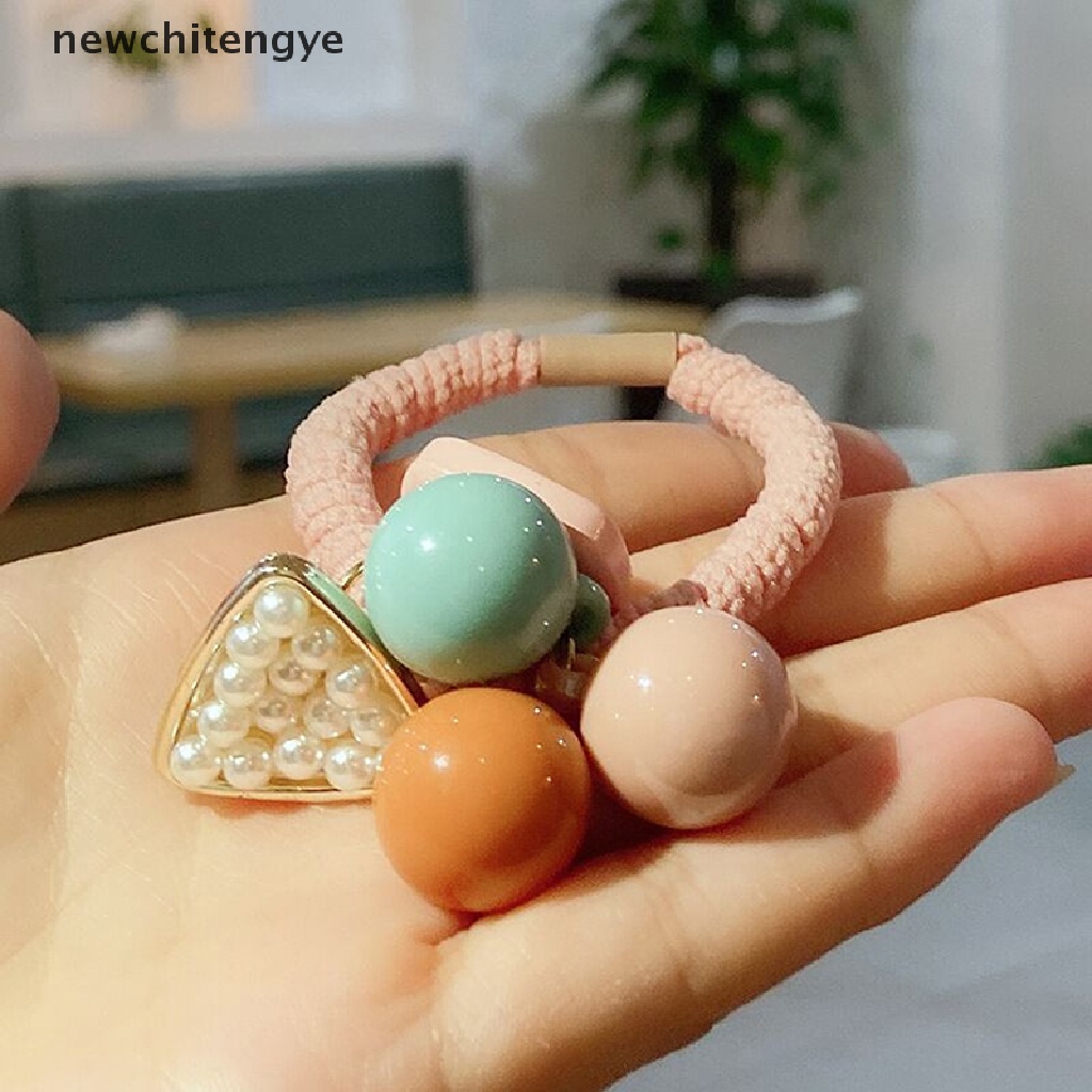 Dây Buộc Tóc Cao Su Co Giãn Thanh Lịch Phong Cách Hàn Quốc Cho Nữ