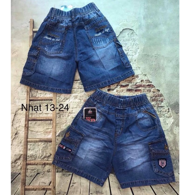 Quần jeans lửng bé trai 25kg -60kg