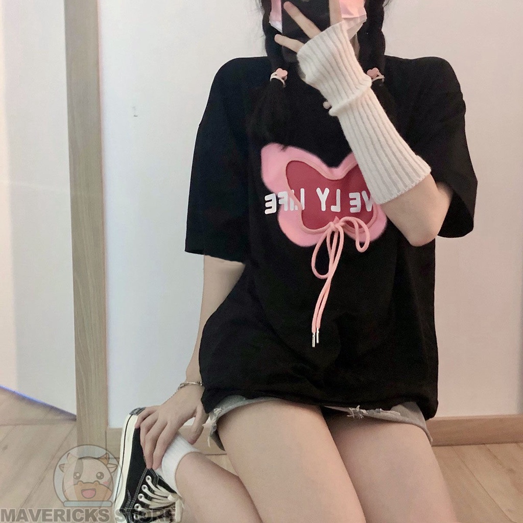 Áo Thun Tay Ngắn Dáng Rộng Phong Cách Hàn Quốc Thời Trang Mùa Hè Cho Nữ