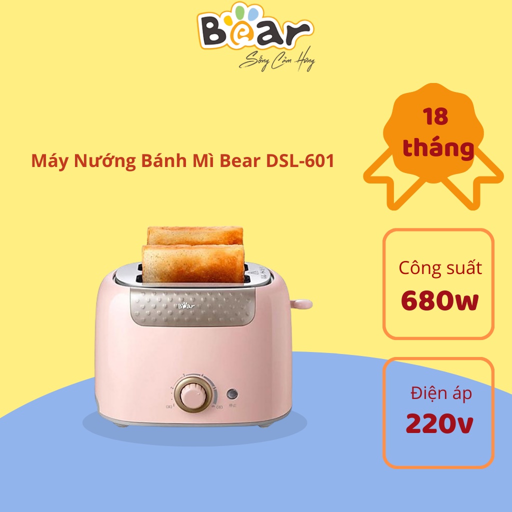 Máy Nướng Bánh Mì Bear DSL-601 - Hàng Chính Hãng
