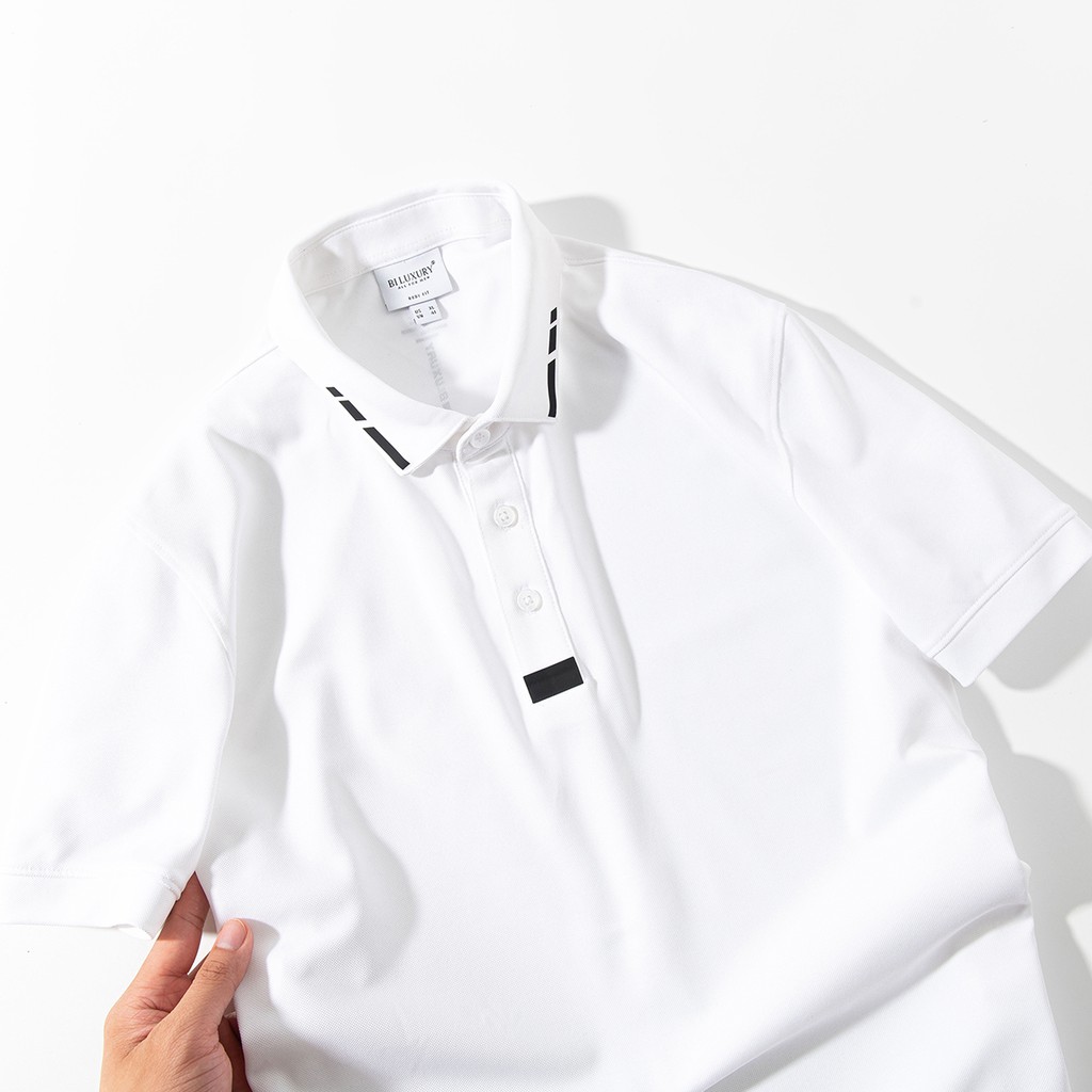 Áo polo nam trắng Biluxury thun cổ bẻ form chuẩn co giãn 4 chiều thoải mái đẳng cấp 5APCT007TRK