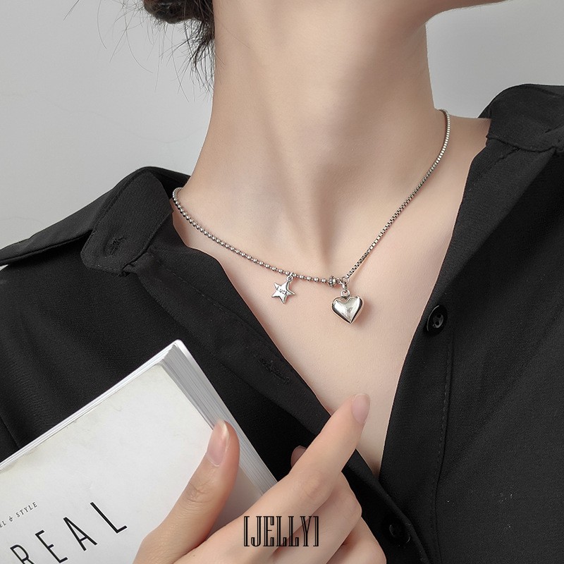Dây Chuyền Bạc 925 Mặt Trái Tim Phong Cách Thái Lan