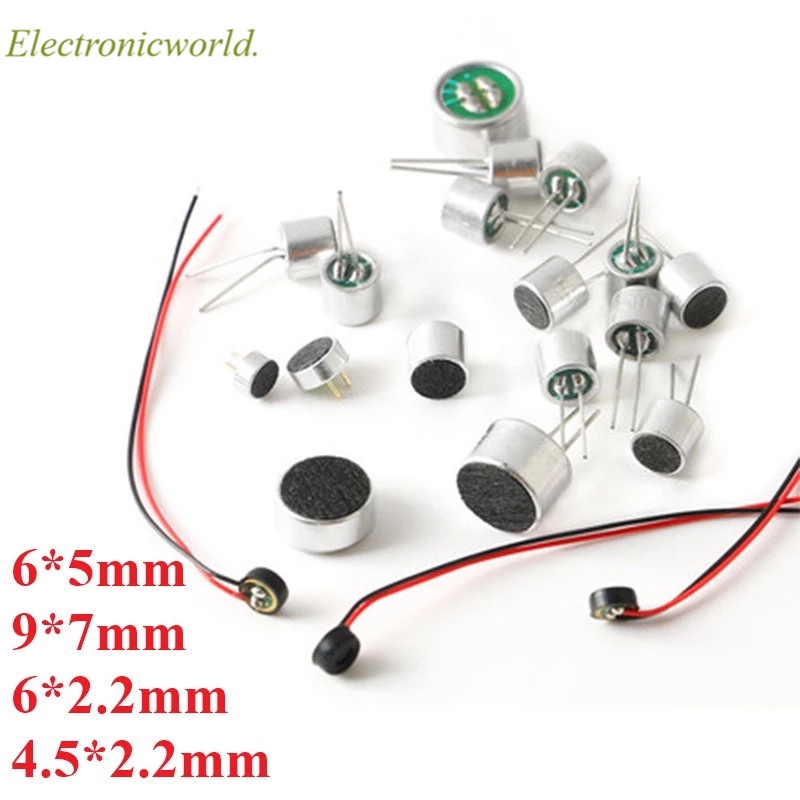 Set 10 tụ điện MIC 6*5mm 9*7 4.5*2.2 6*2.2mm 6x5mm 9x7mm 6x2.2mm MP3 chuyên dụng