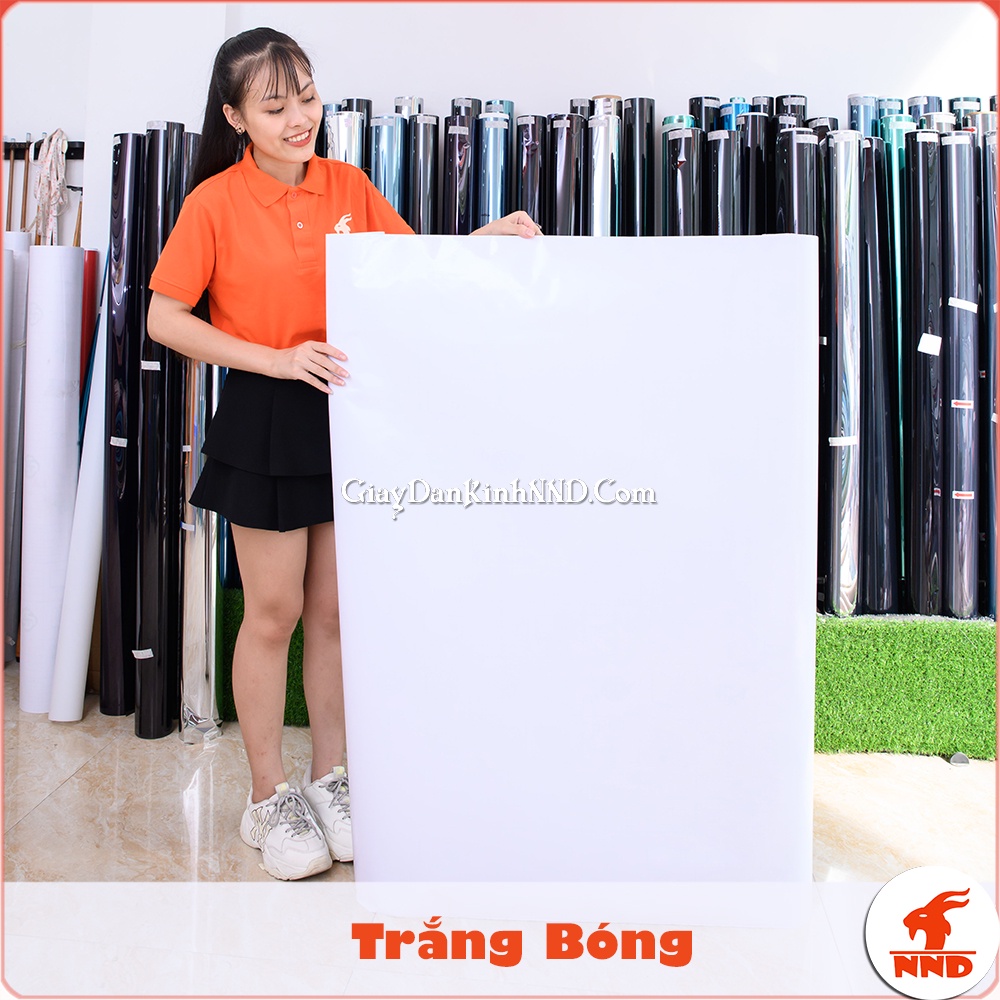 Decal Màu Trắng Dán Kính, Dán Xe, Dán Tường, Dán Điện Thoại Khổ 1.2m