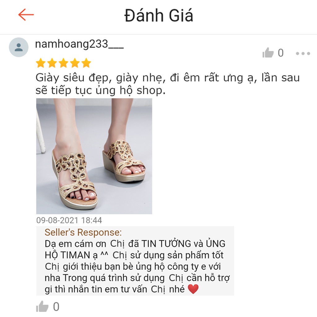 Dép nữ đế xuồng quai hậu bánh mì cao gót quai ngang lê xỏ ngón thời trang thiết kế sục đẹp bảo hành 1 năm P78 TIMAN