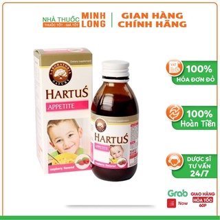 Hartus Appetite, siro ăn ngon cho bé, cải thiện chứng biếng ăn, kích thích tiêu hóa của trẻ(Lọ 150ml)