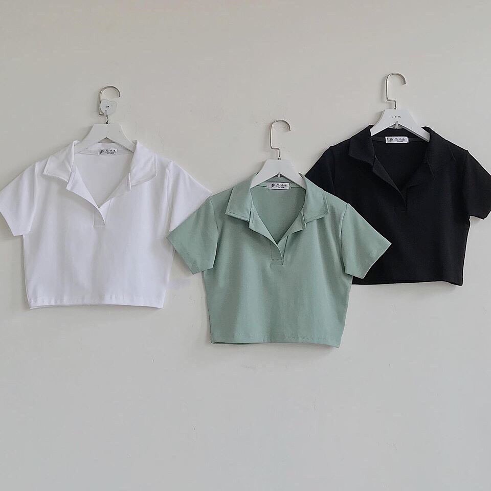 Áo Croptop POLO Nữ Ulzzang MELA SHOP