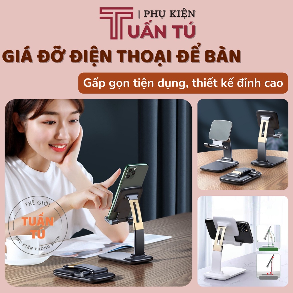 Giá đỡ Để Điện Thoại, iPad Khung Gấp Gọn, Góc Xoay Linh Hoạt