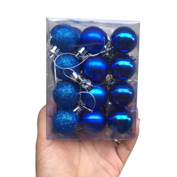 12 Quả châu lấp lánh trang trí cây thông Noel