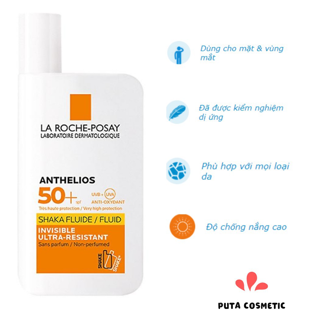 Kem chống nắng La RochePosay Anthelios Shaka Fluid SPF50+