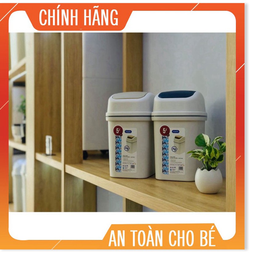 Thùng rác nắp lật Inochi 5L (tiêu chuẩn Nhật Bản)