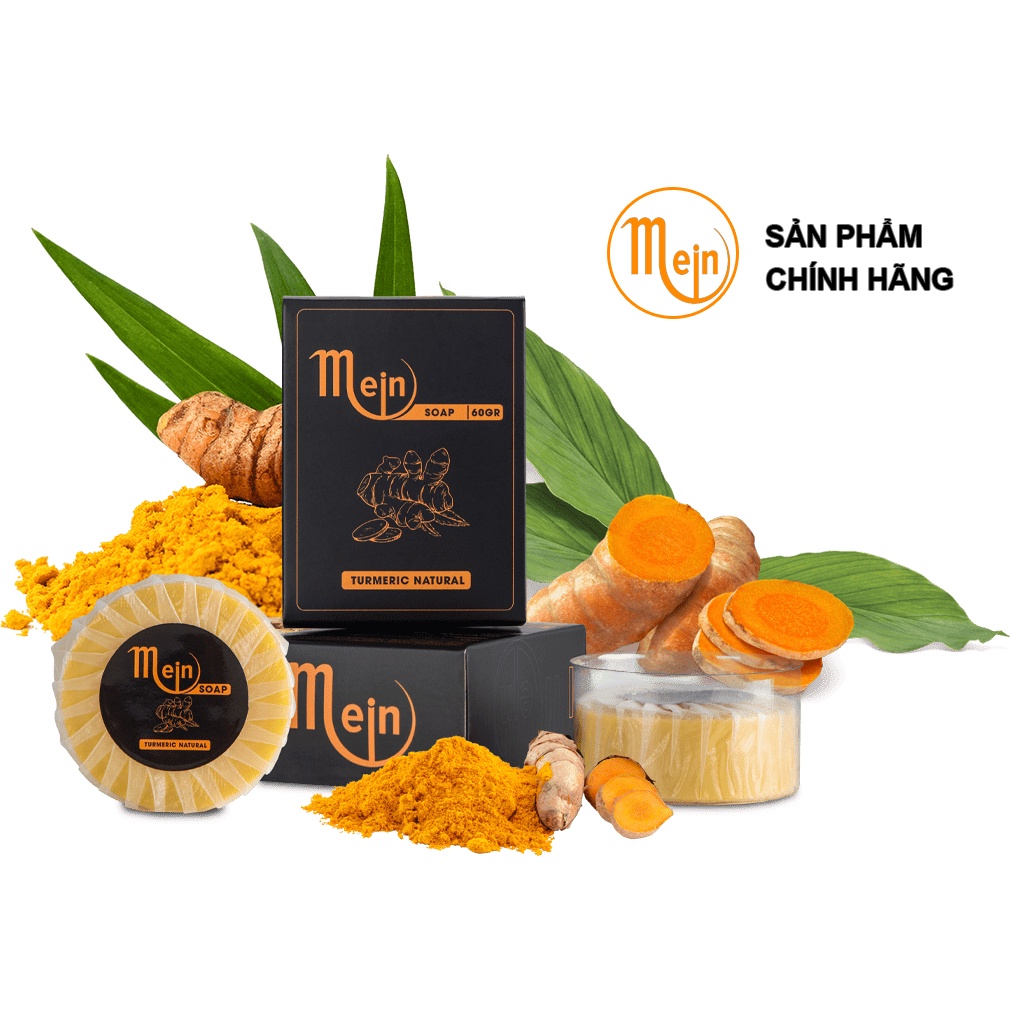 Xà Bông Nghệ MEJN Giảm Mụn Mờ Cải Thiện Da Hiệu Quả | Xà Phòng Nghệ MEJN