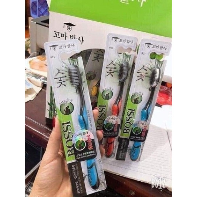 [ 03 cái ] bàn chải đánh răng BOSSI Hàn Quốc - bàn chải than tre lông tơ siêu mịn