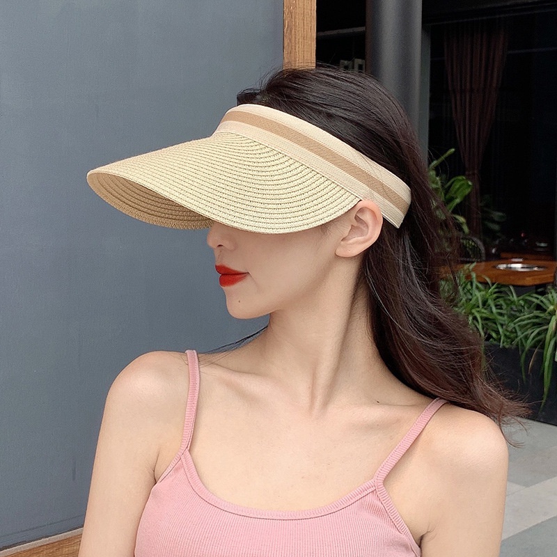 Nón Cối Rộng Vành Hở Chóp Chống Nắng Thời Trang Đi Biển Phong Cách Hàn Quốc Cho Nữ