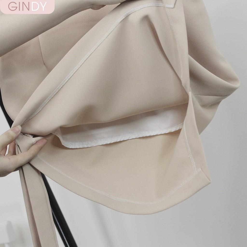 Chân váy ngắn nữ Gindy cạp cao kèm đai chân mẫu mới nhất hàng thiết kế V10072 | BigBuy360 - bigbuy360.vn